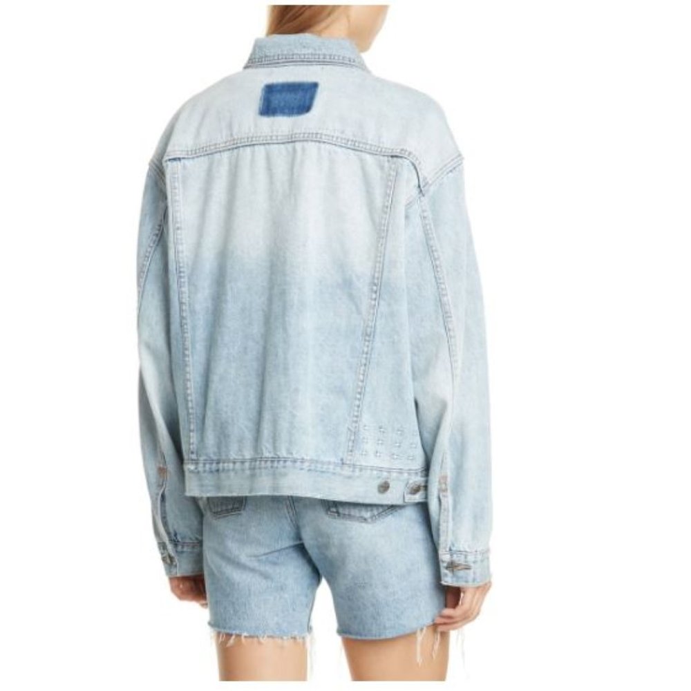 KSUBI Oversized Karma denim Jean Jacket Faded Wash - Picture 2 of 13